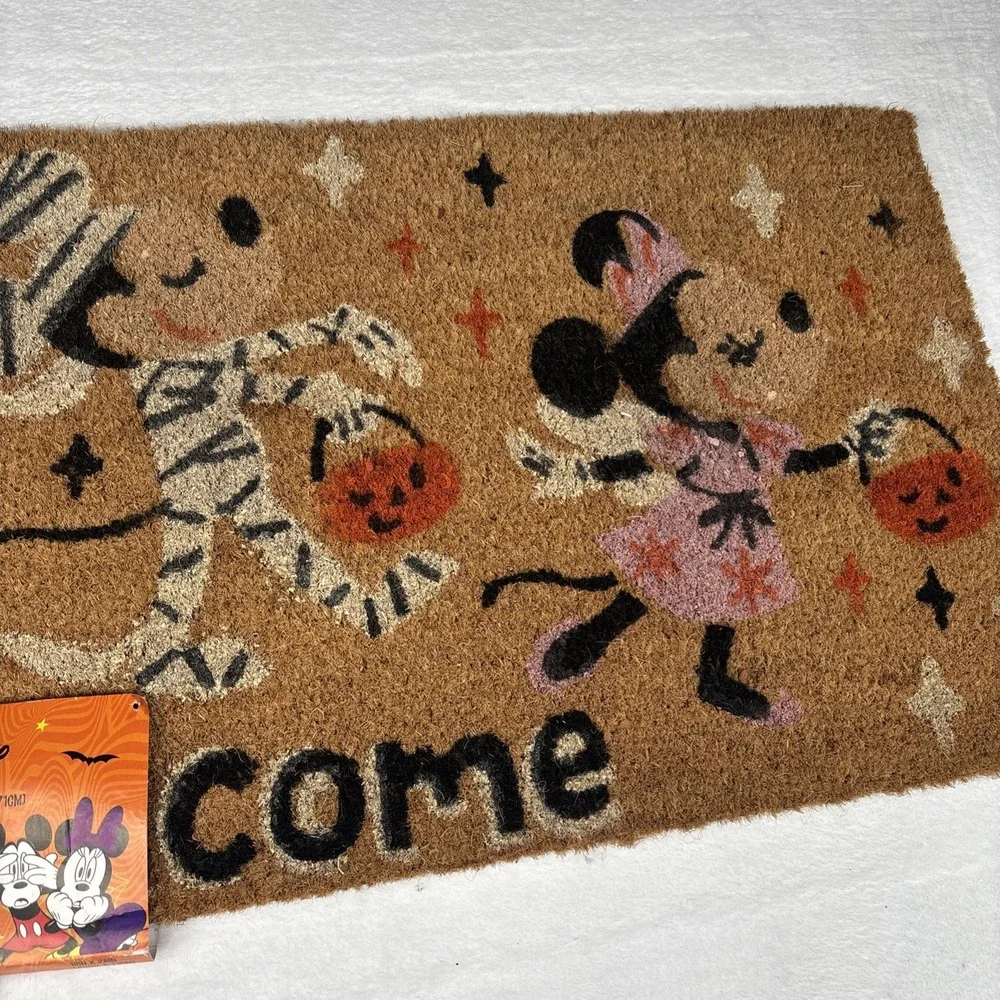RARE! BRAND NEW Disney Mickey Mouse Mummy Halloween Door Mat 18x30 Outdoor Rug
